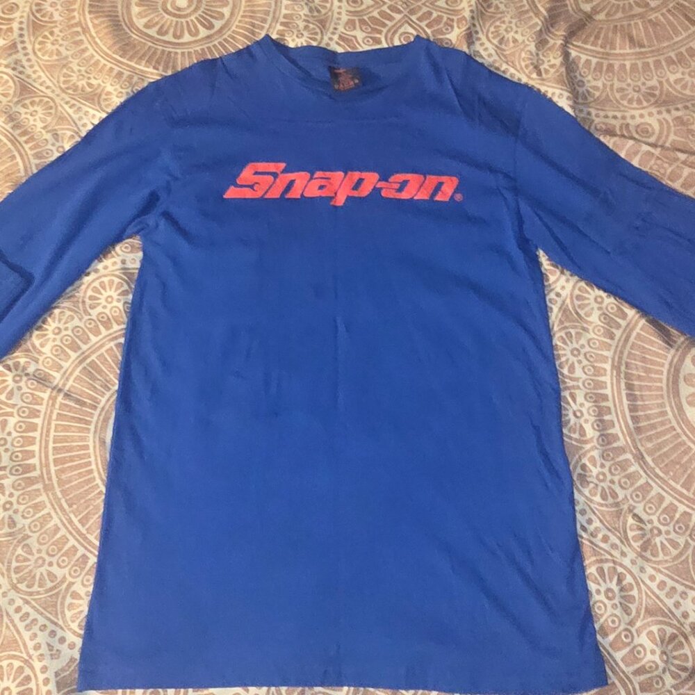 Snap On Blue Long-sleeved Shirt Size Large - Picture 2 of 5